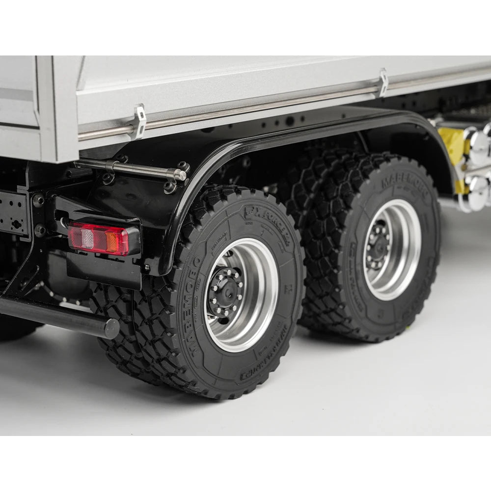Pair 1/14 RC Dump Rear Fender Steel Dual Wheel Mud Flaps Mudguard Wheel Cover for Tamiya 1/14 Rc Tractor Truck Tipper Dumper