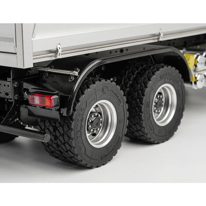 Pair 1/14 RC Dump Rear Fender Steel Dual Wheel Mud Flaps Mudguard Wheel Cover for Tamiya 1/14 Rc Tractor Truck Tipper Dumper