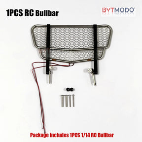 RC Bull Bar Stainless Steel Front Bumper Guard for 1/14 RC Truck Mercedes-Benz 3363 RC Car Dump Tamiya VOLVO ACTROS MAN