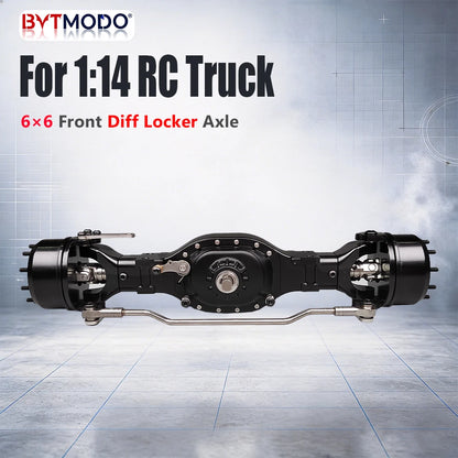 6x6 Front Axle Diff Lock 6WD CNC Aluminum Alloy for 1/14 Tamiya RC Truck Crawler SCANIA 770S VOLVO 750 ACTROS 3363 MAN