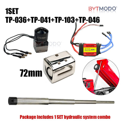 Rc Hydraulic System Oil Tank Pump Cylinder Brushless ESC Motor Parts for Tamiya 1/14 Rc Truck Tractor Car Tipper Dumper SCANIA