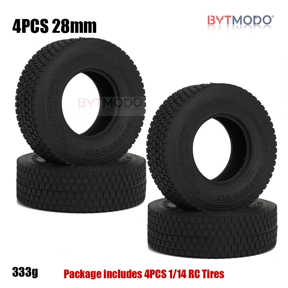 1/14 Truck Tire Off-Road Gravel Tyres 22mm 28mm for 1/14 Tamiya RC Truck Tipper Dump SCANIA 770S 3363 IVECO VOLVO BENZ MAN TGX