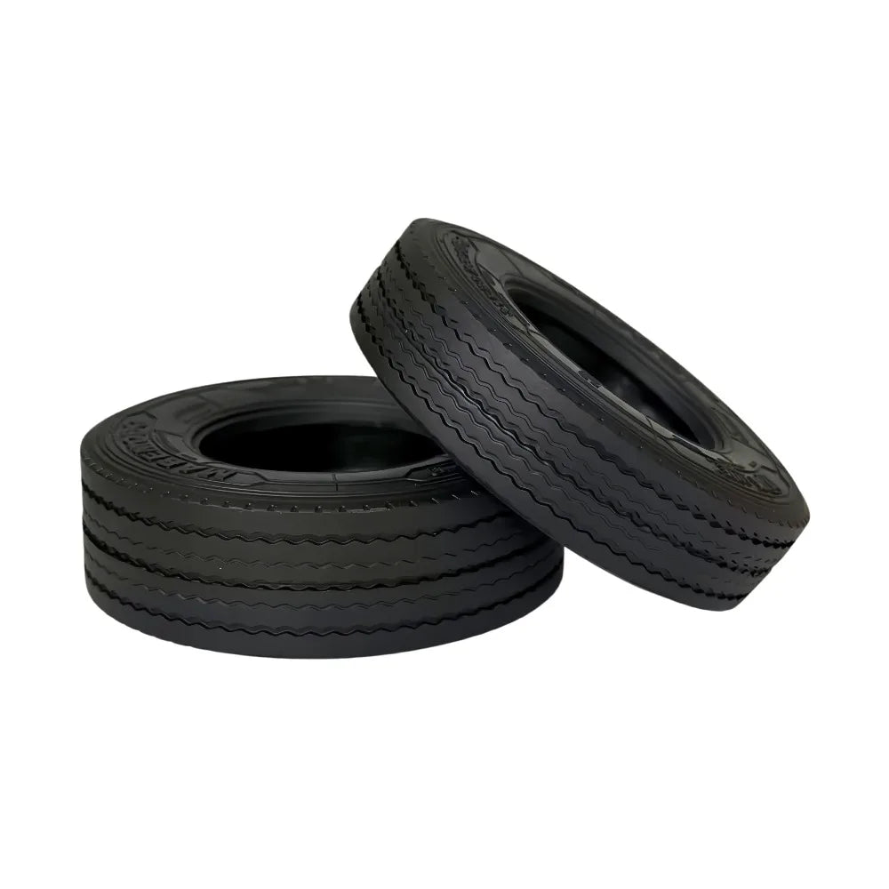 22mm/28mm 2PCS Rubber Tires Wave Shaped for 1/14 Tamiya RC Truck Tipper SCANIA 770S VOLVO BENZ MAN TGX Car Wheel Hub