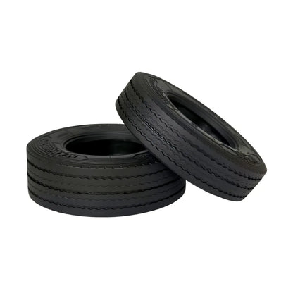 22mm/28mm 2PCS Rubber Tires Wave Shaped for 1/14 Tamiya RC Truck Tipper SCANIA 770S VOLVO BENZ MAN TGX Car Wheel Hub
