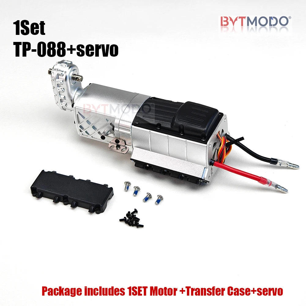 Gearbox 540 Brushed Motor with Servo 5mm Shaft Transfer Transmission for 1/14 Tamiya RC Truck Crawler Dump Tractor Tipper Actros