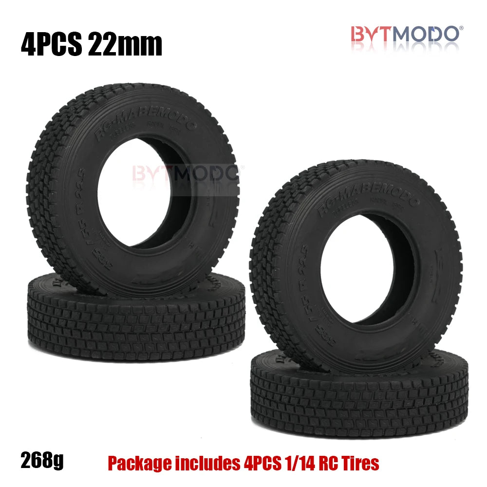 1/14 Truck Tire Off-Road Gravel Tyres 22mm 28mm for 1/14 Tamiya RC Truck Tipper Dump SCANIA 770S 3363 IVECO VOLVO BENZ MAN TGX