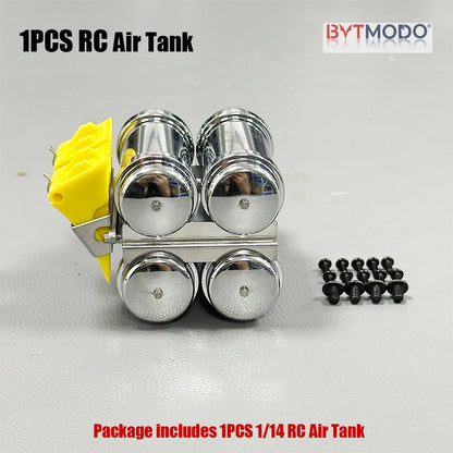 RC Metal Air Tank Quad Air Reservoir for 1/14 Mercedes Benz RC Tractor Truck Tamiya 770S VOLVO 750 ACTROS 3363 MAN TGX