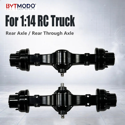 1/14 Scale Metal Rear Axle Integrated Through Axles for 1/14 Tamiya RC Truck SCANIA 770S VOLVO 750 ACTROS 3363 MAN TGX