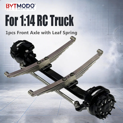 All Metal Front Axle with Leaf Spring for 1/14 Tamiya RC Truck SCANIA 770S VOLVO 750 ACTROS 3363 MAN TGX Car Parts