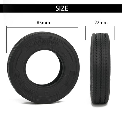 22mm 28mm Rubber Tires Highway Road Tyre for 1/14 Tamiya RC Truck Tractor Tipper SCANIA 770S VOLVO BENZ MAN TGX Upgrade
