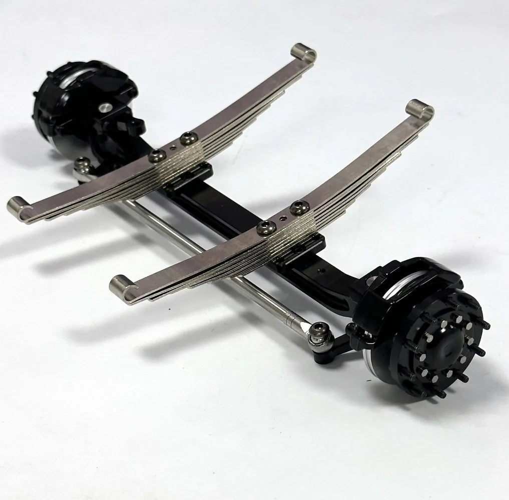 All Metal Front Axle with Leaf Spring for 1/14 Tamiya RC Truck SCANIA 770S VOLVO 750 ACTROS 3363 MAN TGX Car Parts