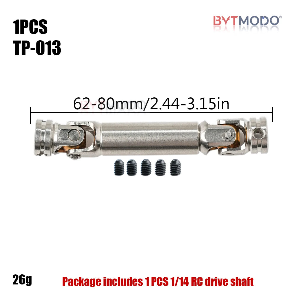 1/14 Rc Drive Shaf Stainless Steel Driveshaft Metal Cvd Truck Accessories for 1/14 Tamiya RC Truck Dump Tractor Crawler Climbing
