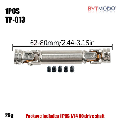 1/14 Rc Drive Shaf Stainless Steel Driveshaft Metal Cvd Truck Accessories for 1/14 Tamiya RC Truck Dump Tractor Crawler Climbing