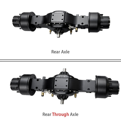 CNC Rear Axle Differential Lock Axles Aluminum Alloy for 1/14 Tamiya RC Truck SCANIA 770S VOLVO 750 ACTROS 3363 MAN TGX