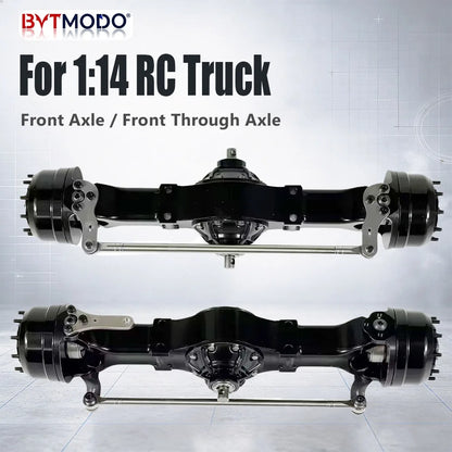 1/14 Front Axle All Metal Integrated Through Axles for 1/14 Tamiya RC Truck SCANIA 770S VOLVO 750 ACTROS 3363 MAN TGX