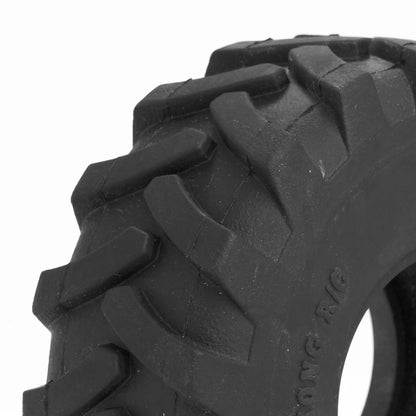 105mm Soft Rubber Tires Chevron Tread Sponge Inner for 1/14 Tamiya RC Truck Dump Tractor Crawler Climbing Off-Road DIY