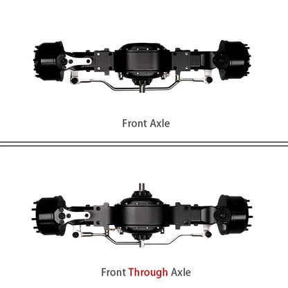 8x8 CNC Aluminum Alloy Front Axle Diff Lock 8WD for 1/14 Tamiya RC Truck Crawler SCANIA 770S VOLVO 750 ACTROS 3363 MAN