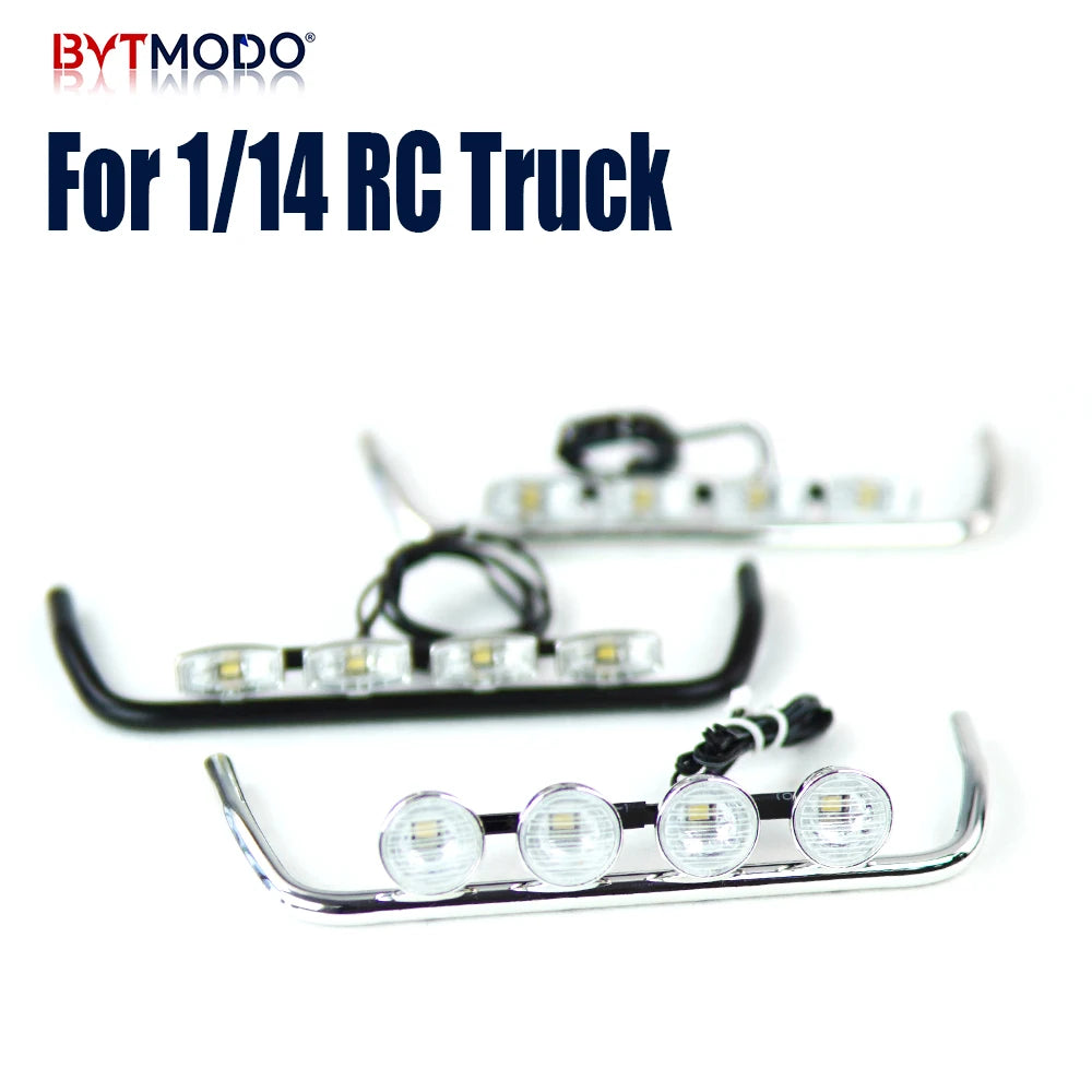 LED Roof Light Bar Spotlights Cab Top Lights for 1/14 RC Truck Mercedes-Benz ACTROS 3363 Car Tractor Dump Tamiya VOLVO MAN DIY