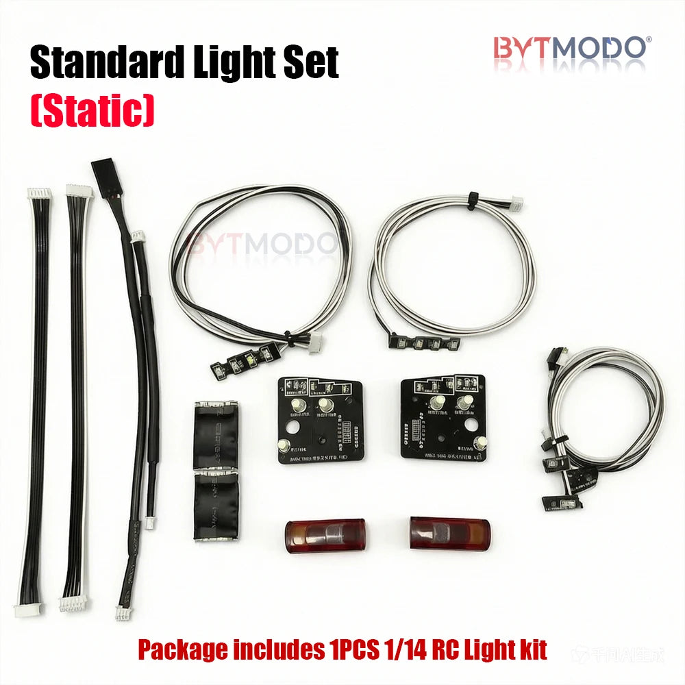 LED Light Kit Headlight Taillight Sequential Turn Signal Lamp for 1/14 RC Truck Mercedes-Benz 3363 Tractor Dump Tamiya