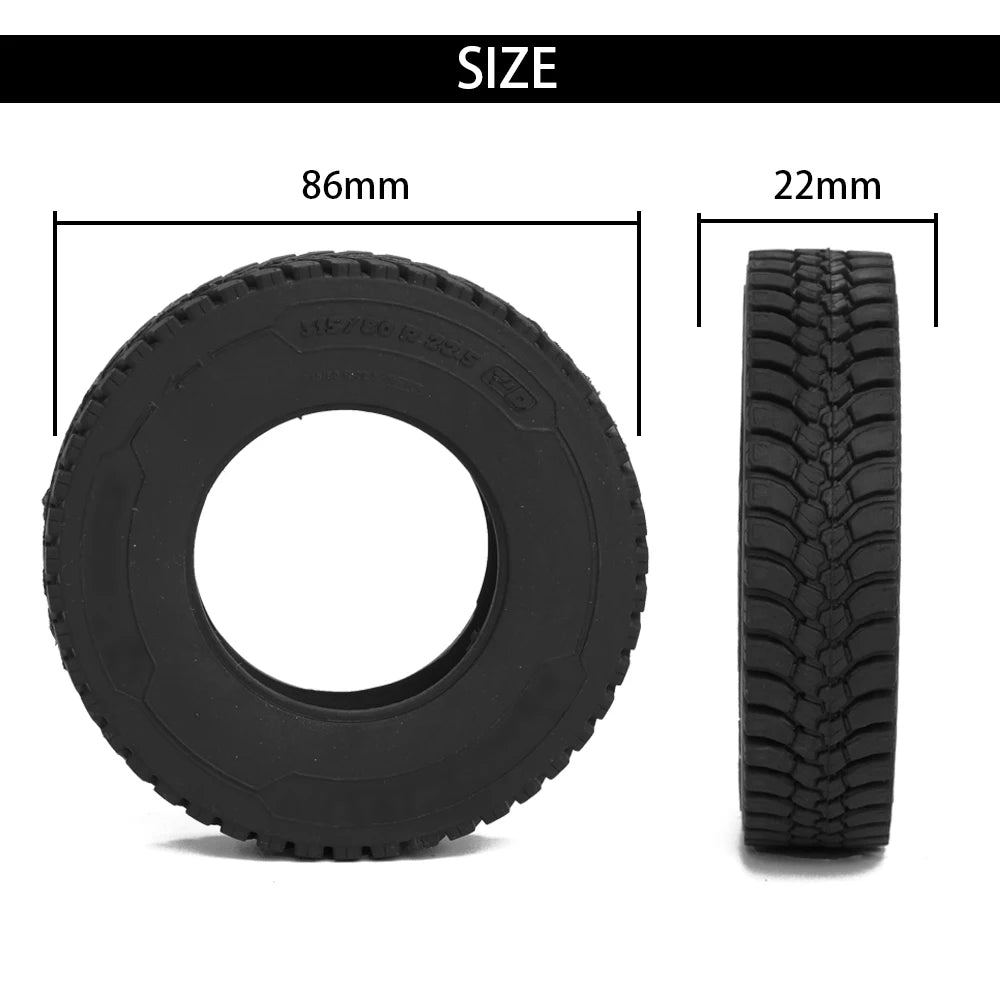 RC Truck Tires Off-Road Tire Tyre 20mm 28mm for 1/14 Tamiya RC Truck Dump Tractor Tippers SCANIA 3363 IVECO VOLVO BENZ MAN TGX