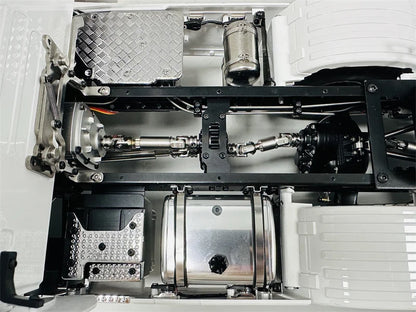 Air Tank Dual Stainless Steel Air Reservoir for 1/14 SCANIA Tamiya RC Truck 770S Hino VOLVO 750 ACTROS 3363 MAN TGX DIY