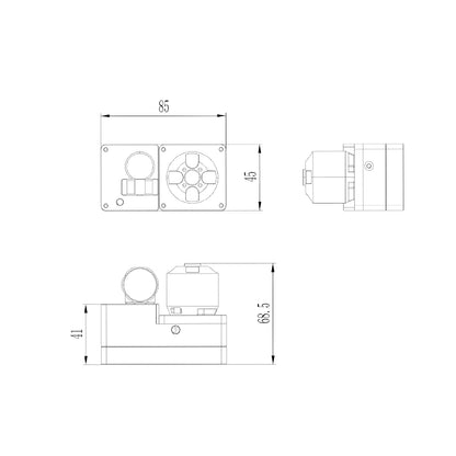 1/14 Hydraulic Pump Brushless Oil Pump Built-in Fuel Tank Adjustable for 1/14 RC R926 Excavator Digger Loader Dump Tamiya Truck