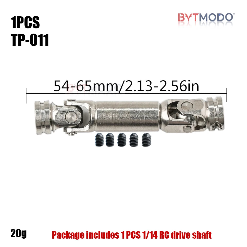 1/14 Rc Drive Shaf Stainless Steel Driveshaft Metal Cvd Truck Accessories for 1/14 Tamiya RC Truck Dump Tractor Crawler Climbing