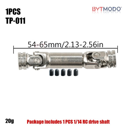 1/14 Rc Drive Shaf Stainless Steel Driveshaft Metal Cvd Truck Accessories for 1/14 Tamiya RC Truck Dump Tractor Crawler Climbing