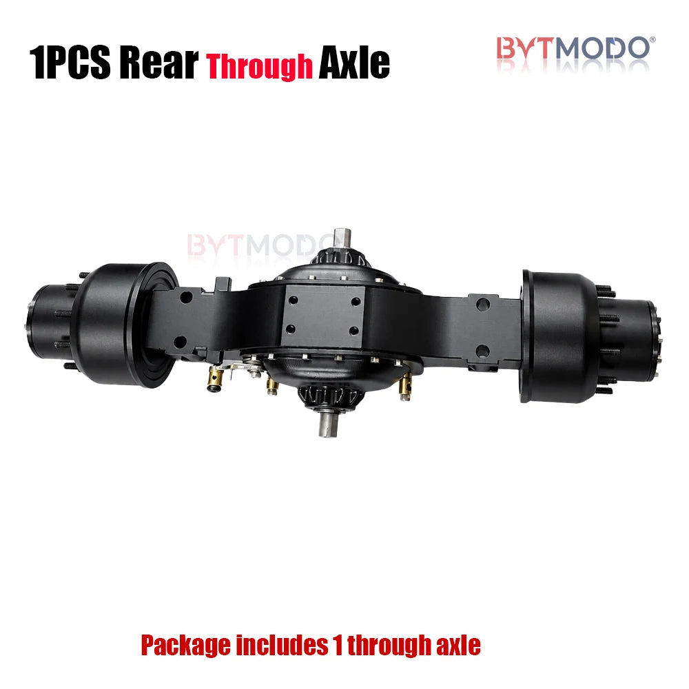 CNC Rear Axle Differential Lock Axles Aluminum Alloy for 1/14 Tamiya RC Truck SCANIA 770S VOLVO 750 ACTROS 3363 MAN TGX
