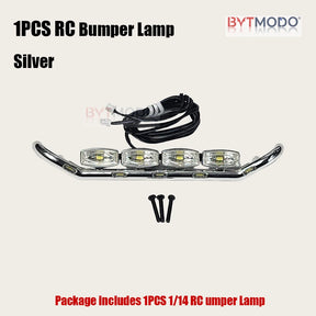 RC Bumper Light Front Bumper LED Spot Light Bar for 1/14 SCANIA 770S RC Truck Tamiya Hino VOLVO 750 ACTROS 3363 MAN TGX