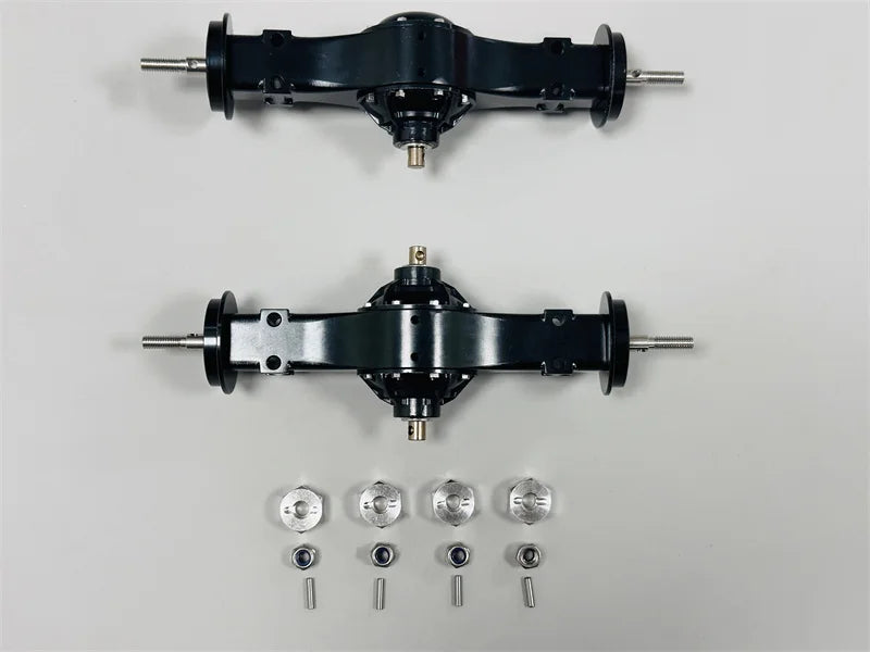 Rear Axle 1/14 All Metal Rear Through Axle Kit for 1/14 Tamiya RC Car Truck SCANIA 770S VOLVO 750 ACTROS 3363 MAN TGX
