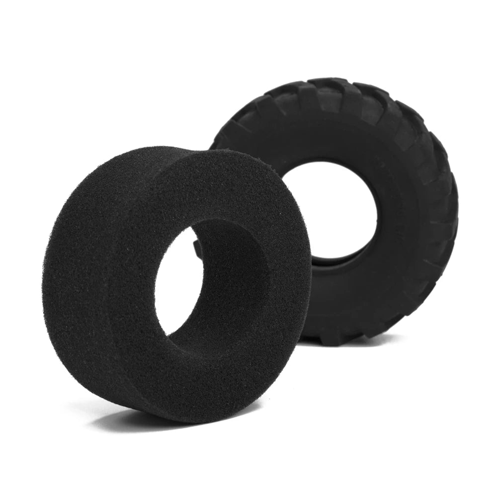 105mm Soft Rubber Tires Chevron Tread Sponge Inner for 1/14 Tamiya RC Truck Dump Tractor Crawler Climbing Off-Road DIY