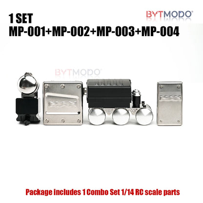 RC Truck Chassis Detail Set Battery Box Servo Mount Urea Tank Air Tank for Tamiya MAN TGX 1/14 Rc Tractor Truck Tipper Dumper