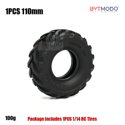 1.9 Inch Tires Crawler Tire 110mm Tyre for 1/14 1/10 Tamiya SCX10 TRX4 RC Truck Dump Tractor Crawler Climbing Off-Road