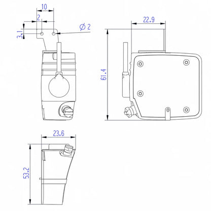 Urea Tank DEF AdBlue Tank Black ABS for 1/14 IVECO RC Truck Tamiya SCANIA 770S Tractor VOLVO 750 ACTROS 3363 MAN TGX