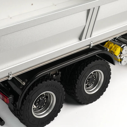 Pair 1/14 RC Dump Rear Fender Steel Dual Wheel Mud Flaps Mudguard Wheel Cover for Tamiya 1/14 Rc Tractor Truck Tipper Dumper